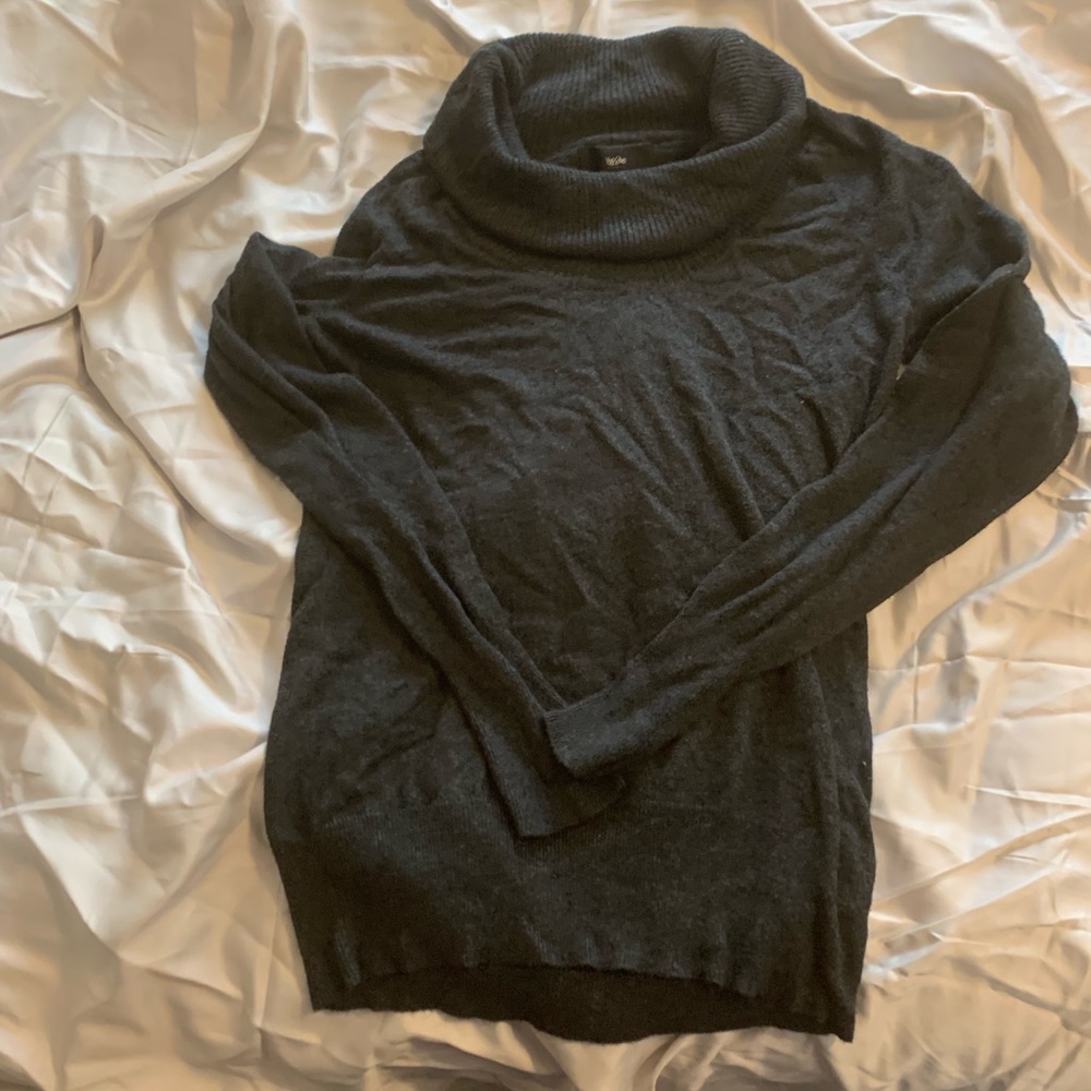 Grey cowl neck sweater